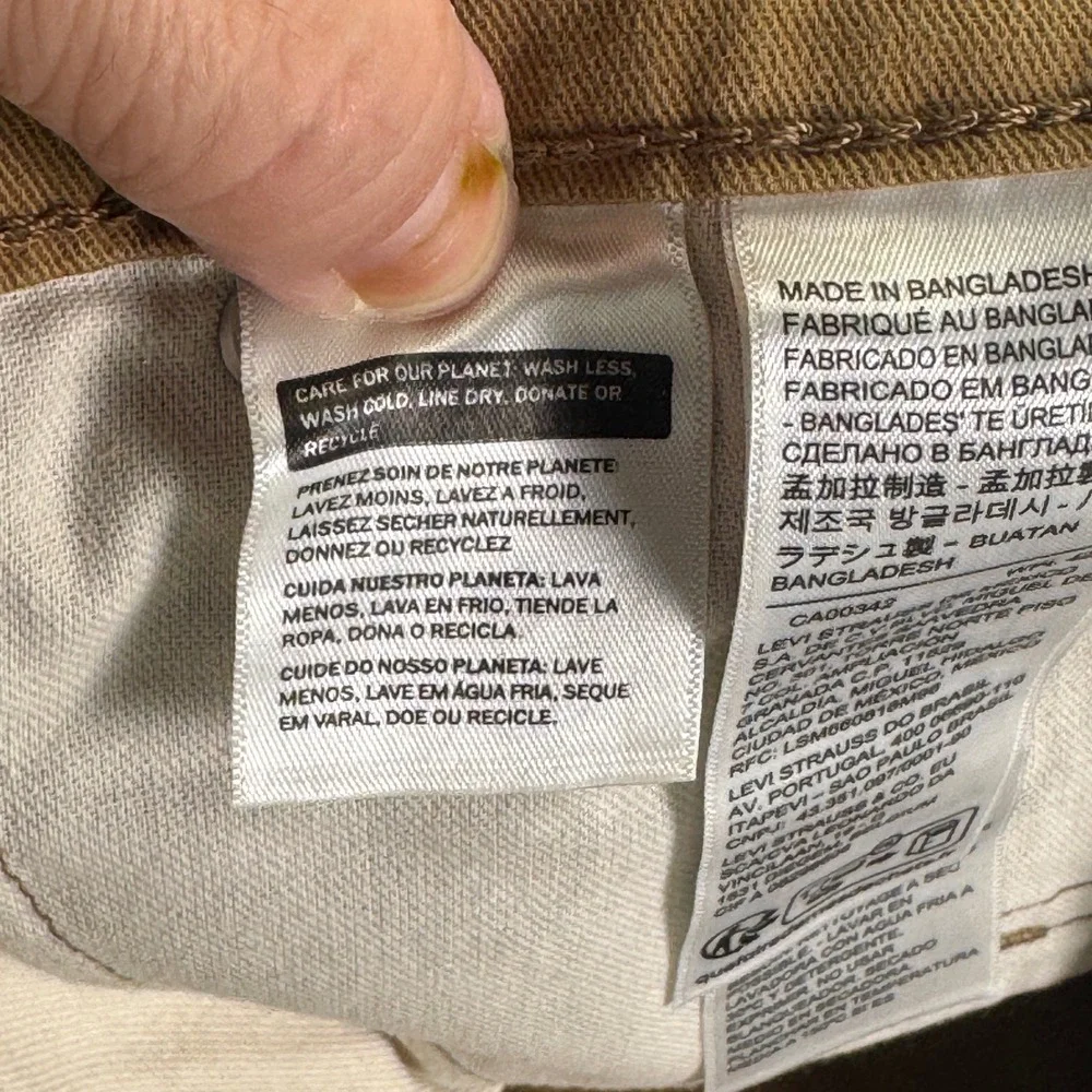 Levis 541 Athletic Taper Pants Mens 52x32 British Khaki Brown Stretch Twill NEW